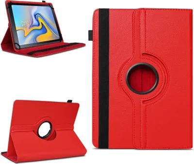 Produktbild von Tablet Hülle für Samsung Galaxy Tab A 10.5 2018 Tasche Schutzhülle 360° DrehbarFarben:Rot