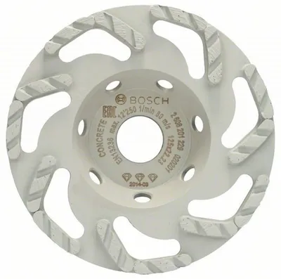 Produktbild von Bosch 2 608 201 229, Schleifscheibe, Beton, Diamond, Bosch, Silber, 2,22 cm