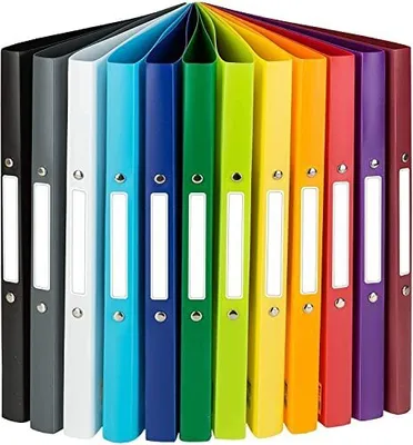 Produktbild von Idena 10428 - Ringbuch im Format DIN A4, 2-Ring-Mechanik mit 16 mm Durchmesser, 20mm Rückenbreite, schwarz, 1 Stück
