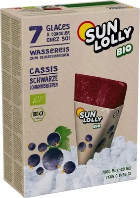 Produktbild von Sun Lolly Wassereis Schwarze Johannisbeeren 7er