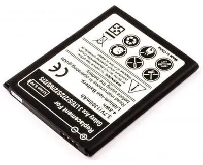 Produktbild von Akku für Samsung B105BE Li-Ion 3,7 Volt 1300 mAh schwarz.