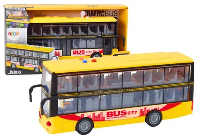 Zdjęcie produktu dla Autobus Piętrowy 1:16 Światła Dźwięki Napęd Frykcyjny Żółty