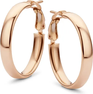 Produktbild von New Bling Goud 9NBG-0111 14KRT Rosegouden Oorringen Met Scharnier - Rose Goud - 24mm - Goud