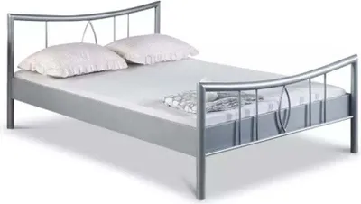 Produktbild von Metallbett Luisa – 140 x 210 cm / silbergrau