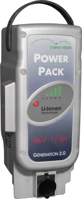 Zdjęcie produktu dla Akumulator zastępczy E-BIKE VISION Power Pack do napędu Panasonic 36V 17Ah 612 Wh