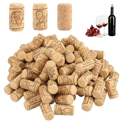 Imagen del producto de 100 tapones de corcho, de 2,2 x 4,4 cm, para botellas de vino y manualidades