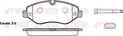 Produktbild von REMSA Bremsbeläge Satz Vorne Bremsklötze passend für MERCEDES-BENZ SPRINTER 3,5-t Kasten (906) 1245.00