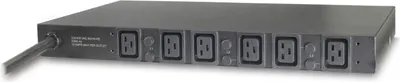 Obrázok produktu pre APC Basic Rack PDU AP7526, Základný, 1U, Vodorovný, Čierna, 6 AC zásuvky/AC zásuviek, C19 zviazané