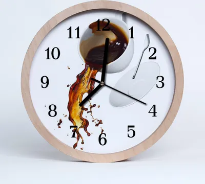 Produktbild von Holzuhr 20fi cm wanduhr - Kaffee