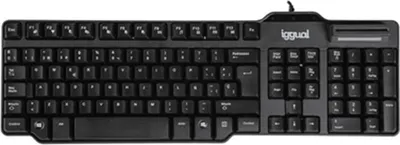 Image de iggual IGG319000, filaire, USB, QWERTY, noir