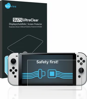 Produktbild von 18x Für Nintendo Switch OLED-Modell Schutzfolie Savvies Displayschutz Display Schutz Folie Klar Transparent
