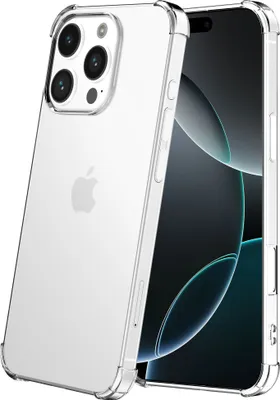Produktbild von Smartphonica Phone Case geeignet für iPhone 16 Pro Max Transparent Shockproof - Shockproof Backcover TPU Silikon Case mit Impact Edge