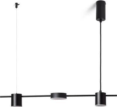 Produktbild von LED Pendelleuchte Linear 18W Metall und Glas Kurna Mattschwarz