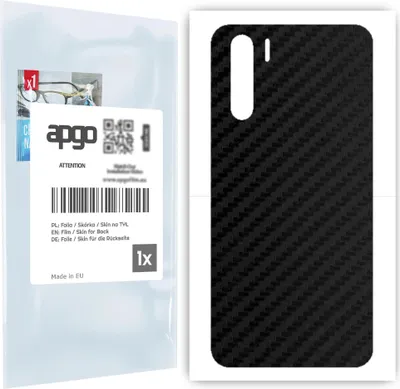Produktbild von apgo Rückseite Schutzfolie für Oppo A91 -  Hinten Schutzfolie Carbon, Rückseite Folie schützt vor Kratzern und Fingerabdrücken