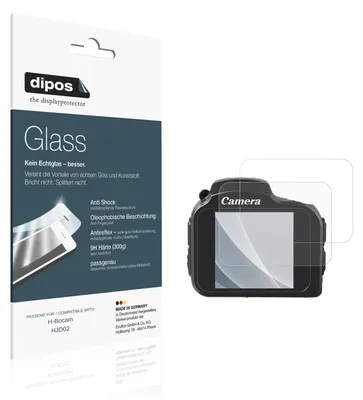 Produktbild von 2x Schutzfolie für H-Bocam HJD02 matt - Anti-Shock 9H Folie dipos Glass Kunststoffglas