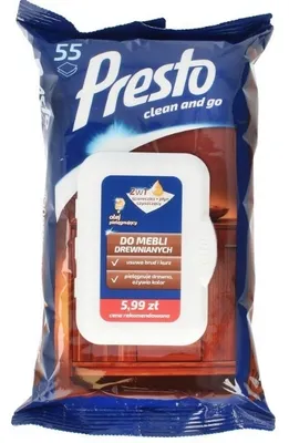 Obrázek produktu pro Presto A 55 vlhčené ubrousky na dřevěný nábytek