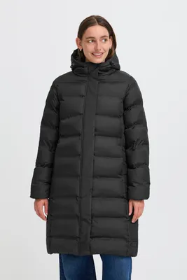 Produktbild von OXMO OXMarinetta Herren Steppmantel Winterjacke Jacke mit Kapuze regulierbarem Elastikband Eingrifftaschen Rippbündchen Regular fit