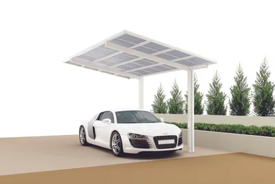 Produktbild von Alu Carport Einzelcarport Überdachung XIMAX Linea Typ 80 4954x2726 mm Winterweiss