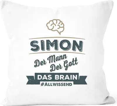 Produktbild von Kissen-Bezug Geschenk für Klugscheißer und Brains Kissen-Hülle Baumwolle personalisierte Geschenke Dekokissen SpecialMe® weiß unisize