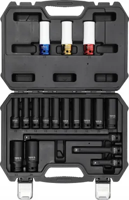 Immagine prodotto di Dado per avvitatore a impulsi, dado per avvitatore a impulsi SET 1/2" 10 - 24mm (18 pezzi) per cerchi in alluminio