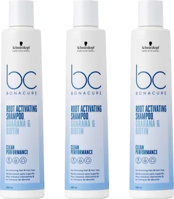 Produktbild von Bonacure Root Activating Shampoo 3x250 ml