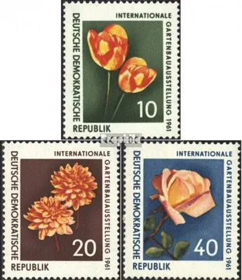 Produktbild von Briefmarken DDR 1961 Mi 854-856 (kompl.Ausg.) postfrisch Internationale Gartenbauausstellung