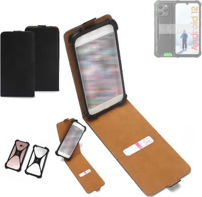 Produktbild von K-S-Trade Handyhülle Schutzhülle kompatibel mit Blackview BV5300 Hülle Case Cover Flip Style Bumper schwarz 1x