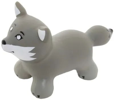 Produktbild von My first JUMPY Kinder Hopser Hüpftier Wolf Hüpfer Hüpfen inkl. Pumpe Grau