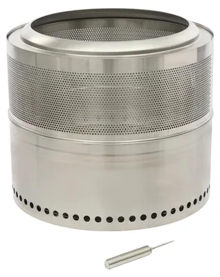 Obrázek produktu pro Ohniště, design bez kouře, přenosné, z nerezové oceli, stříbrné