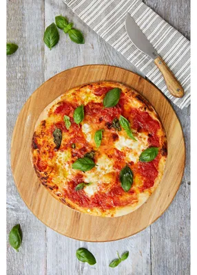 Pizza-Serveerbord aus Ulmenholz, 36 cm, rund