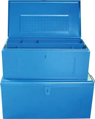 Produktbild von Stahlblechkoffer blau 830x440x340 mm (H)
