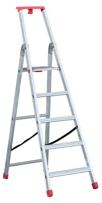 Produktbild von Stehleiter Eurostep Podestleiter PRO Mod. 870 in Alu - Stufenanzahl: 5, Arbeitshöhe: 2,92 m