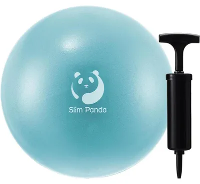 Produktbild von Gymnastikball Klein 23cm Pilates Ball mit Aufblasbarem Strohhalm Lake Blue