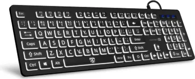 Obrázek produktu pro Connect IT CKB-7100-CS, Plná velikost (100 %), Kabel, USB, Membránový spínač, LED, Černá