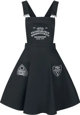 Produktbild von Hell Bunny Mittellanges Kleid Damen Samara Pinafore Dress schwarz S