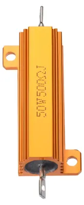 Produktbild von 2Stk. 50W 500 Ohm Aluminium Geh?use Chassis Montage Power Drahtwiderstand gold