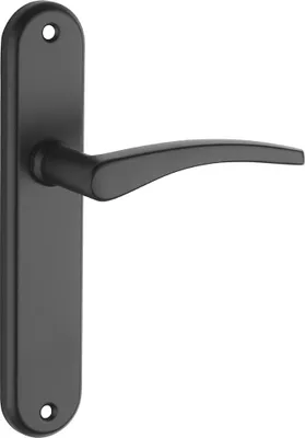 Image de Ensemble de poignées pour porte intérieure Vesta sans trou, carré 7mm, entr'axes 165mm, noir - THIRARD