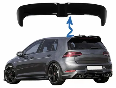 Produktbild von Dachspoiler Flügel Windschutzscheibe für VW Golf 7 2012-2017 GTI OETT Design Glänzend Schwarz.