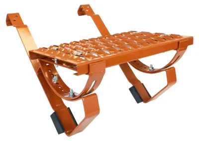Produktbild von DAPRONA Laufrost Set für gewellte Dachziegel 100cm, Dachtritte für Schornsteinfeger Ziegelrot, inkl. Montagematerial für sichere Dachbegehung