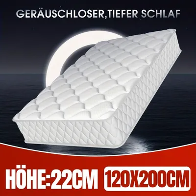 Immagine prodotto di Materasso - Materasso a molle insacchettate - Materasso ergonomico - Materasso a 7 zone - Materasso traspirante - 120x200 cm - Altezza 22 cm
