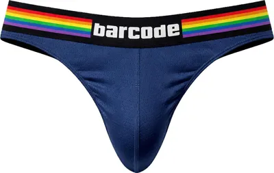 Image de Barcode Berlin - Sous-vêtement String Hommes - Pride Thong Navy - 1x Taille S