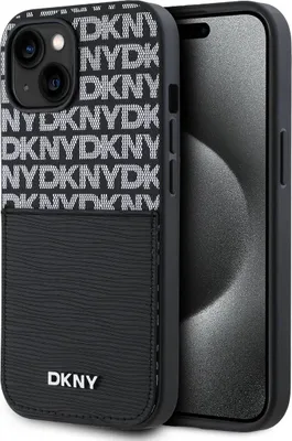 Produktbild von Dkny PolyurethanLeather Repeat Pattern Card Pocket Iphone 15 Handyhülle One Size