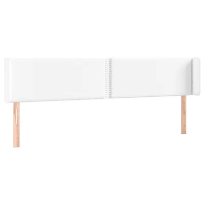 Imagen del producto de Cabecero de cuero sintético blanco 203x16x78/88 cm