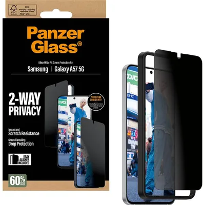 Image de Protecteur d'écran PanzerGlass® Privacy pour Samsung Galaxy A57 5G | Coupe ultra-large avec EasyAligner