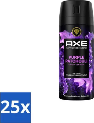 Produktbild von AXE - Deodorant Spray - Purple Patchouli - Erfrischend - Würziger Duft - 150 ml - Vorteilspack - 25 Stücke