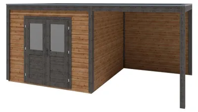 Immagine prodotto di Casetta da giardino in legno Sora 5.56x3.09 m - 17.18 m2 - 28 mm - impregnata