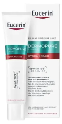 Produktbild von Eucerin Dermopure Hydra Repair Feuchtigkeitspflege für zu Akne neigende Haut, 40 ml Creme