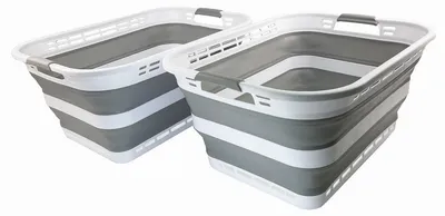 Image de Lot de 2 paniers de lessive pliables de 42 litres