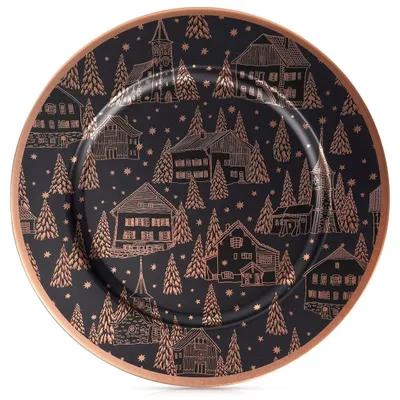 Immagine prodotto di Piatto da portata decorativo in rame nero, 33 cm