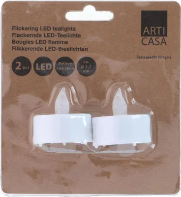 Zdjęcie produktu dla Świeczki podgrzewacze LED zestaw 2 sztuk ARTICASA